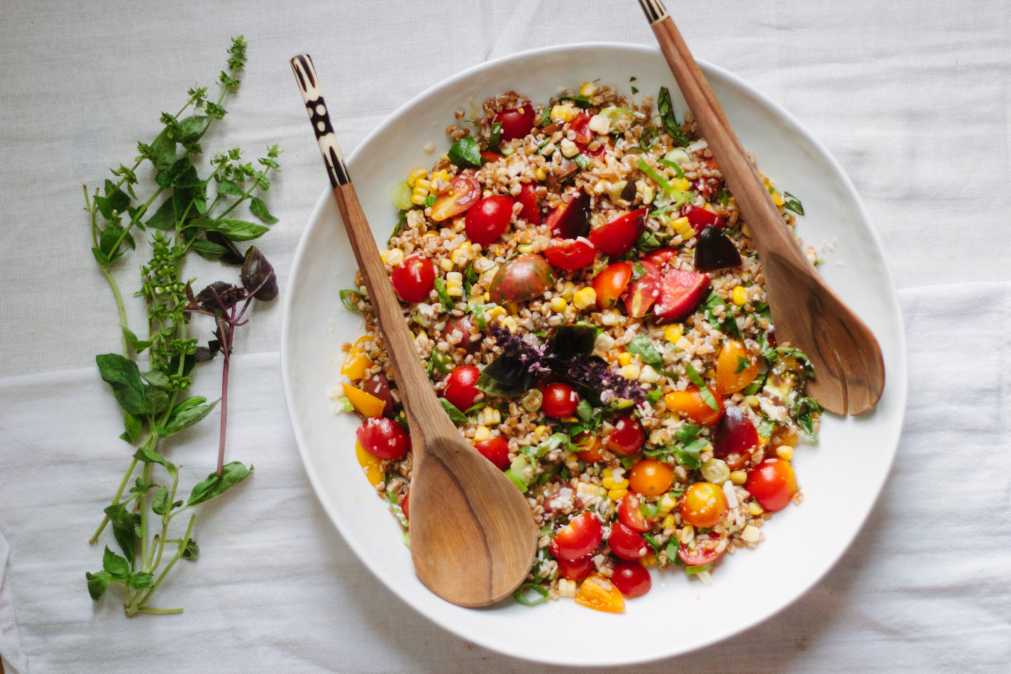 farro, corn & tomato salad + extroverts – Michelle Arbus